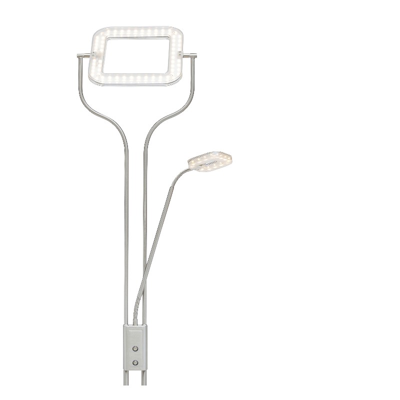 LED Hochvolt Mutter \u0026 Sohn Stehleuchte mit quadratischem LED Panel