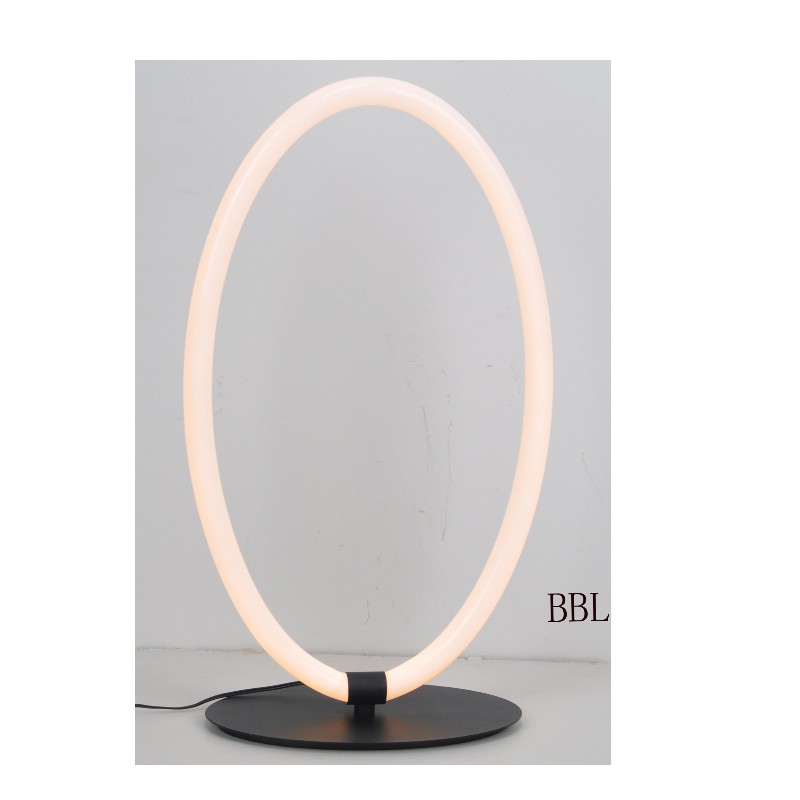 LED Tischlampe mit ovalem Acrylrohr